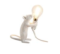 ARKEM Lampe De Table en Forme De Souris, Lampes d'animaux Scandinaves, Lampes De Chevet pour Enfants, Lampes De Chevet CréAtives, Mobilier De Salon Et De Chambre à Coucher.-White||A