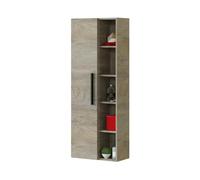 ARKITMOBEL Athena Colonne de Salle de Bain Suspendue 1 Porte + étagères, Aspect chêne Alaska Grand Format