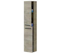 ARKITMOBEL Modèle Athena Colonne de salle de bain suspendue, 2 portes, chêne Alaska, L