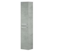 ARKITMOBEL Modèle Athena Colonne de Salle de Bain Suspendue 2 Portes et 2 étagères, 150 x 30 x 25 cm (H x l x P) Couleur Ciment