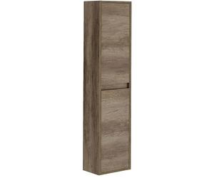 ARKITMOBEL Modèle Dakota Colonne de salle de bain suspendue 2 portes, 140 x 30 x 25,5 cm (hauteur x largeur x profondeur) Couleur Nordik, meuble de salle de bain
