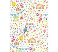 ARKRAFT papier d'emballage cadeau set 3 feuilles taille XXL 90 x 65 cm emballage sans plastique papier FSC anniversaire (18-9171)
