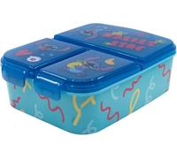 arlis Boîte à goûter Stitch avec 3 compartiments en plastique avec fermoirs à clips, boîte à déjeuner pour enfants (Boîte à goûter Stitch Disney)