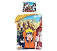 arlis Parure de Couette Naruto - 1 Housse de Couette 140x200 + 1 taie 63x63cm (Parure de lit Naruto Shippuden - M) (Naruto Duvet Cover Set - B, 140 x 200 cm | 63 x 63 cm)