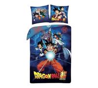 arlis Parure de Lit Dragon Ball Z Housse de Couette Réversible avec Taie d'oreiller, 2 Pièces (140x200 cm + 63x63 cm), 1 Personne (Parure Dragon Ball-a)