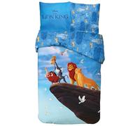 arlis Parure de Lit Le Roi Lion pour Enfant, Housse de Couette Réversible 140x200 cm, Taie d'oreiller 63x63 cm, 100% Coton (Parure de Lit Le Roi Lion, 140 X 200 cM)