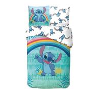 arlis Parure de Lit Stitch pour Enfant, Housse de Couette Réversible 140x200 cm, Taie d'oreiller 63x63 cm, 100% Coton (Parure de lit Stitch, 140 X 200 Cm)