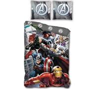 arlis Parure Housse De Couette Avengers Marvel - 140 x 200 Cm avec taie d'oreiller Avengers Marvel (Parure de lit Avengers- A)