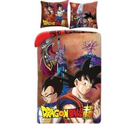 arlis Parure Housse De Couette Dragon Ball Super - 140 x 200 Cm avec taie d'oreiller Dragon Ball Super (Parure de lit Dragon Ball Super - A)