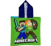 arlis Poncho De Bain Minecraft, Microfibre Ultra Doux Et Absorbant, Serviette De Plage À Capuche pour Cape Salle De Bain, Piscine, Plage - Filles Garçons 2-8 Ans (Poncho Minecraft)