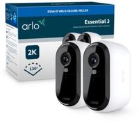 Arlo Caméra de sécurité Essential 3 – 2K – Pack de 2