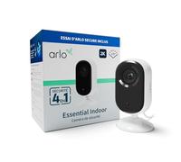 Arlo Essential 2 FHD Indoor, Caméra de Surveillance WiFi Intérieure, Détection par IA, pour Animaux de Compagnie, Audio bidirectionnel, Compatible avec Alexa, Essai Secure Inclus, 1 Caméra