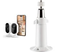 Arlo Essential 2 Indoor 2K, Caméra de Surveillance WiFi Intérieure pour Animaux de Compagnie, Vision Nocturne, avec obturateur d'objetif, Essai Secure Inclus, 4 Caméras Blanc + Bras De Fixation