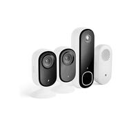 Arlo Essential 2 Kit,2 Camera intérieures + Sonnette 2K + Carillon, Caméra de Surveillance WiFi Extérieure ou intérieure sans Fil, Essai Secure Inclus, Blanc