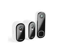 Arlo Essential 2 Kit, 2 Caméras HD + Sonnette HD, Caméra de Surveillance WiFi Extérieure sans Fil, Autonomie de 6 Mois, Essai Secure Inclus, Blanc