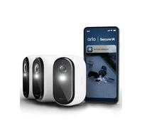Arlo Essential 3, Caméra de Surveillance WiFi, Vidéo HD, 3 Caméras
