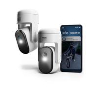Arlo Essential 3 FHD PTZ Rotation à 360°, Caméra de Surveillance WiFi Extérieure, Détection par IA, Vision Nocturne Couleur, Compatible avec Alexa, Essai Secure Inclus, 2 Caméras
