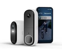 Arlo Essential E3 EXTÉRIEURE 2K + SONNETTE HD, filaire et sans fil, pour montage au plafond ou au mur, IP65, fabriquée au Vietnam, angle de vue de 130°, portée de 5 mètres