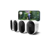 Arlo Pro 5 2K + 4 Bras De Fixation, Caméra de Surveillance WiFi Extérieure sans Fil,Batterie Rechargeable Longue durée, Vision Nocturne Couleur Avancée, Essai Secure Inclus, 4 Caméras Blanc