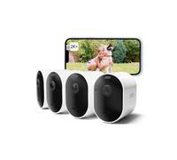 Arlo Pro 5 2K, Caméra de Surveillance WiFi Extérieure Sans Fil, Autonomie de 8 mois, Vision Nocturne Couleur Avancée, Éclairage, Sirène et WiFi Double Bande, Essai Arlo Secure Inclus, 4 Caméras Blanc