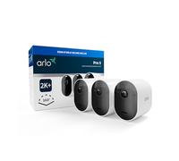 ARLO Pro 5 2K, Caméra de Surveillance WiFi Extérieure sans Fil, Détection par IA, Vision Nocturne Couleur, Audio bidirectionnel, Compatible avec Alexa, Essai Secure Inclus, 3 Caméras