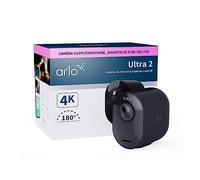 Arlo Ultra 2 4K, Camera video surveillance WiFi exterieure sans fil, Vision nocturne couleur, Detecteur de mouvement, Smart connect, Compatible Alexa, Essai Arlo Secure inclus, 1 Caméra Noir