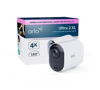 Arlo Ultra 2 4K XL + Batterie supplémentair, Caméra de Surveillance WiFi Extérieure sans Fil, Autonomie de 12 Mois, Vision Nocturne en Couleur, Éclairage, Essai Secure Inclus, 1 Caméra Blanc