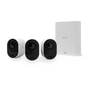 Arlo Ultra 3, Caméra de Surveillance WiFi 4K, 3 Caméras + Smarthub, Blanche