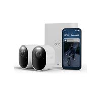 Arlo Ultra 3 4K et Smarthub, Caméra de Surveillance WiFi Extérieure sans Fil, Détection par IA, Vision Nocturne Couleur, Audio bidirectionnel, Compatible avec Alexa, Essai Secure Inclus, 2 Caméras