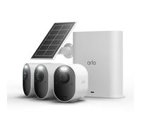 Arlo Caméras de sécurité Ultra 3 4K – Kit 3 ext. + panneau solaire, IA, Alexa & Google Assistant