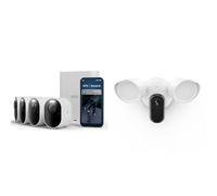 ARLO Ultra 3 et Floodlight, Caméra de Surveillance WiFi Extérieure sans Fil 4K, Détection par IA, Vision Nocturne Couleur, Compatible avec Alexa, Essai Secure Inclus, 5 Caméras + Smarthub