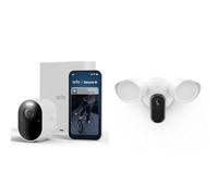 Arlo Ultra 3 et Floodlight, Caméra de Surveillance WiFi Extérieure sans Fil 4K, Détection par IA, Vision Nocturne Couleur, Compatible avec Alexa, Essai Secure Inclus, 2 Caméras + Smarthub