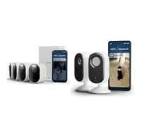 Arlo Ultra 3 et Indoor, Caméra de Surveillance WiFi Extérieure sans Fil 4K, Détection par IA, Vision Nocturne Couleur, Compatible avec Alexa, Essai Secure Inclus, 6 Caméras + Smarthub
