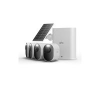 ARLO Ultra 3 Kit 4 Caméras 4K WiFi avec Panneau Solaire Hub IP65 Blanc
