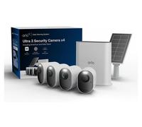 Arlo Ultra 3 Security Camera 4-cam kit + Solar Panel, Caméra de sécurité IP, Extérieur, Câblée et sans fil, 7,5 m, Amazon Alexa & Google Assistant, Danois, Allemand, Néerlandais, Anglais, Espagnol, Fr