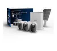 Arlo Ultra Caméra de sécurité 3 4K, kit de 3 caméras avec panneau solaire