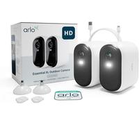 Arlo Caméra de sécurité extérieure Essential 2K XL – Sans fil, Batterie 24 mois – Pack 2