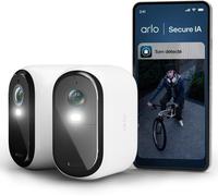 Arlo Caméra de sécurité Essential 3 XL 2K — Extérieur sans fil, autonomie 24 mois, IA, Pack 2
