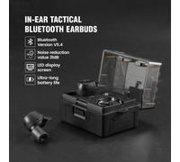 ARM NEXT E30 casque tactique bouchons d'oreilles électroniques anti-bruit antibruit pour la protection du tir NRR27dB avec Bluetooth E30-Black