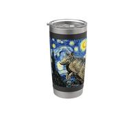 Armadillo Van Gogh Peinture Nuit étoilée Gobelet isotherme en acier inoxydable double paroi