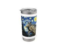 Armadillo Van Gogh Peinture Nuit étoilée Gobelet isotherme en acier inoxydable double paroi