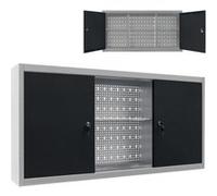 vidaXL Armoire à outils murale style industriel métal gris et noir