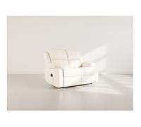 Armand - Canapé 2 places relax électrique en simili - Beige