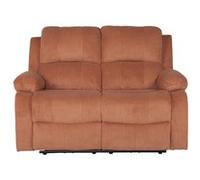 Bestmobilier Canapé 2 places Armand – Relax électrique – Velours côtelé – Terracotta