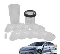 Armes de peinture pour peinture automobile, mélangeur de peinture de véhicule mélangeur - Kit de peinture automobile - Mesure de 5 bouchons Outil d'agitation avec anneau de support 10 couvercles