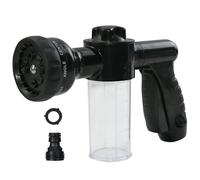 Armo® Pistolet d'arrosage multifonction avec 8 modes réglables Distributeur de savon intégré pour lavage de voiture, jardinage, pelouse, plantes, animaux domestiques (Noir)