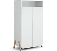 Armoire 2 portes + 1 niche en bois de hêtre Pirate blanc