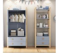 Armoire 2 portes + 4 étagères, 2 tiroirs, tringle à vêtements, meuble combiné, penderie pour chambre ou entrée adu PORTANT AMOVIBLE