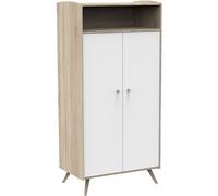 Armoire 2 Portes Et 1 Niche Access Bois Blanc - Sauthon Meubles