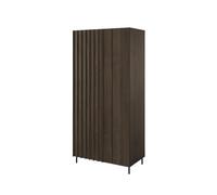 Armoire 2 portes avec penderie bois foncé 92 cm - CARENNE